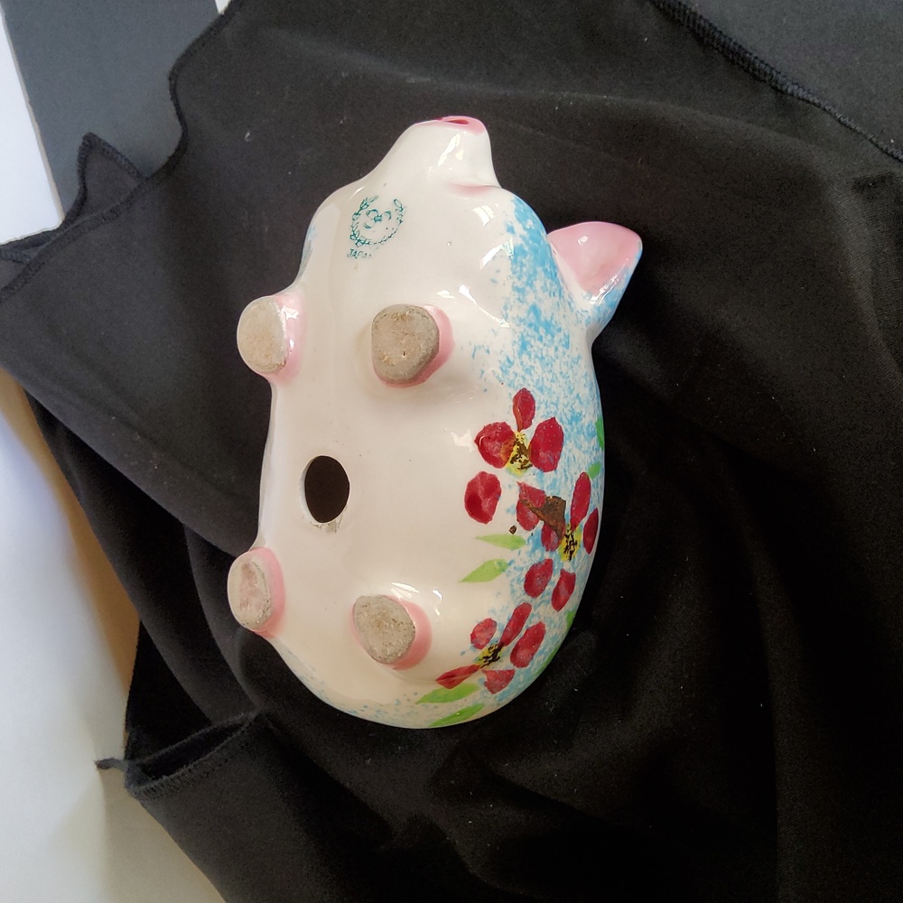 Vintage Handpainted Ceramic Piggy Bank Japan - Picture 4 of 8